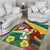 Guyana Republic Day Area Rug Scarlet Macaw With Map Tropical Style