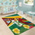 Guyana Republic Day Area Rug Scarlet Macaw With Map Tropical Style