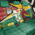 Guyana Republic Day Back Car Seat Cover Scarlet Macaw With Map Tropical Style