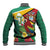 Guyana Republic Day Baseball Jacket Scarlet Macaw With Map Tropical Style