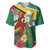 Guyana Republic Day Baseball Jersey Scarlet Macaw With Map Tropical Style