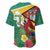 Guyana Republic Day Baseball Jersey Scarlet Macaw With Map Tropical Style