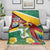 Guyana Republic Day Blanket Scarlet Macaw With Map Tropical Style