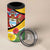 Guyana Republic Day 4 in 1 Can Cooler Tumbler Scarlet Macaw With Map Tropical Style