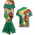 Guyana Republic Day Couples Matching Mermaid Dress and Hawaiian Shirt Scarlet Macaw With Map Tropical Style