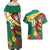 Guyana Republic Day Couples Matching Off Shoulder Maxi Dress and Hawaiian Shirt Scarlet Macaw With Map Tropical Style