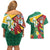 Guyana Republic Day Couples Matching Off Shoulder Short Dress and Hawaiian Shirt Scarlet Macaw With Map Tropical Style