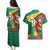 Guyana Republic Day Couples Matching Puletasi and Hawaiian Shirt Scarlet Macaw With Map Tropical Style