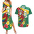 Guyana Republic Day Couples Matching Summer Maxi Dress and Hawaiian Shirt Scarlet Macaw With Map Tropical Style