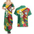 Guyana Republic Day Couples Matching Summer Maxi Dress and Hawaiian Shirt Scarlet Macaw With Map Tropical Style