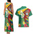 Guyana Republic Day Couples Matching Tank Maxi Dress and Hawaiian Shirt Scarlet Macaw With Map Tropical Style