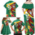 Guyana Republic Day Family Matching Off Shoulder Maxi Dress and Hawaiian Shirt Scarlet Macaw With Map Tropical Style