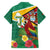 Guyana Republic Day Family Matching Off Shoulder Maxi Dress and Hawaiian Shirt Scarlet Macaw With Map Tropical Style