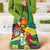 Guyana Republic Day Grocery Bag Scarlet Macaw With Map Tropical Style