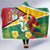 Guyana Republic Day Hooded Blanket Scarlet Macaw With Map Tropical Style