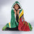 Guyana Republic Day Hooded Blanket Scarlet Macaw With Map Tropical Style