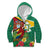 Guyana Republic Day Kid Hoodie Scarlet Macaw With Map Tropical Style