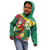 Guyana Republic Day Kid Hoodie Scarlet Macaw With Map Tropical Style