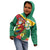 Guyana Republic Day Kid Hoodie Scarlet Macaw With Map Tropical Style