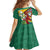 Guyana Republic Day Kid Short Sleeve Dress Scarlet Macaw With Map Tropical Style