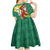 Guyana Republic Day Kid Short Sleeve Dress Scarlet Macaw With Map Tropical Style