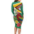 Guyana Republic Day Long Sleeve Bodycon Dress Scarlet Macaw With Map Tropical Style