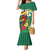 Guyana Republic Day Mermaid Dress Scarlet Macaw With Map Tropical Style