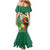 Guyana Republic Day Mermaid Dress Scarlet Macaw With Map Tropical Style