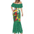 Guyana Republic Day Mermaid Dress Scarlet Macaw With Map Tropical Style