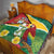 Guyana Republic Day Quilt Scarlet Macaw With Map Tropical Style - Wonder Print Shop