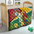 Guyana Republic Day Quilt Scarlet Macaw With Map Tropical Style - Wonder Print Shop