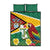 Guyana Republic Day Quilt Bed Set Scarlet Macaw With Map Tropical Style - Wonder Print Shop