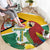 Guyana Republic Day Round Carpet Scarlet Macaw With Map Tropical Style - Wonder Print Shop