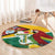 Guyana Republic Day Round Carpet Scarlet Macaw With Map Tropical Style - Wonder Print Shop