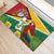 Guyana Republic Day Rubber Doormat Scarlet Macaw With Map Tropical Style - Wonder Print Shop