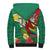 Guyana Republic Day Sherpa Hoodie Scarlet Macaw With Map Tropical Style - Wonder Print Shop