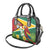 Guyana Republic Day Shoulder Handbag Scarlet Macaw With Map Tropical Style - Wonder Print Shop