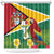 Guyana Republic Day Shower Curtain Scarlet Macaw With Map Tropical Style - Wonder Print Shop