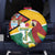 Guyana Republic Day Spare Tire Cover Scarlet Macaw With Map Tropical Style - Wonder Print Shop