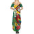 Guyana Republic Day Summer Maxi Dress Scarlet Macaw With Map Tropical Style - Wonder Print Shop