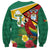 Guyana Republic Day Sweatshirt Scarlet Macaw With Map Tropical Style - Wonder Print Shop