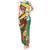 Guyana Republic Day Tank Maxi Dress Scarlet Macaw With Map Tropical Style - Wonder Print Shop