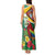 Guyana Republic Day Tank Maxi Dress Scarlet Macaw With Map Tropical Style - Wonder Print Shop