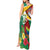 Guyana Republic Day Tank Maxi Dress Scarlet Macaw With Map Tropical Style - Wonder Print Shop