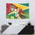 Guyana Republic Day Tapestry Scarlet Macaw With Map Tropical Style - Wonder Print Shop