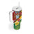 Guyana Republic Day Tumbler With Handle Scarlet Macaw With Map Tropical Style - Wonder Print Shop