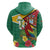 Guyana Republic Day Zip Hoodie Scarlet Macaw With Map Tropical Style - Wonder Print Shop