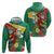 Guyana Republic Day Zip Hoodie Scarlet Macaw With Map Tropical Style - Wonder Print Shop