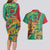 Guyana Republic Day Couples Matching Long Sleeve Bodycon Dress and Hawaiian Shirt Happy Mashramani 55th Anniversary