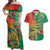 Guyana Republic Day Couples Matching Off Shoulder Maxi Dress and Hawaiian Shirt Happy Mashramani 55th Anniversary